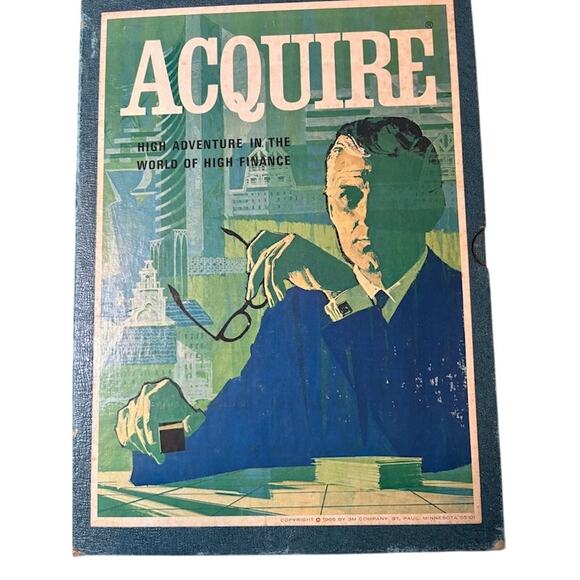 Vintage ACQUIRE 3M Board Game 1968 Bookshelf Game Series vtg Finance Theme - Picture 1 of 9
